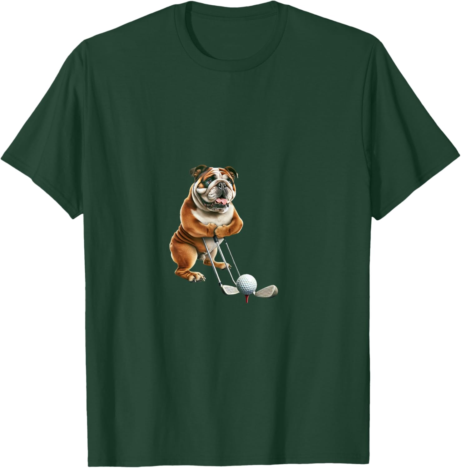 Bulldog playing golf funny dog lovers Women Kids T-Shirt - T-Shirt | Forest