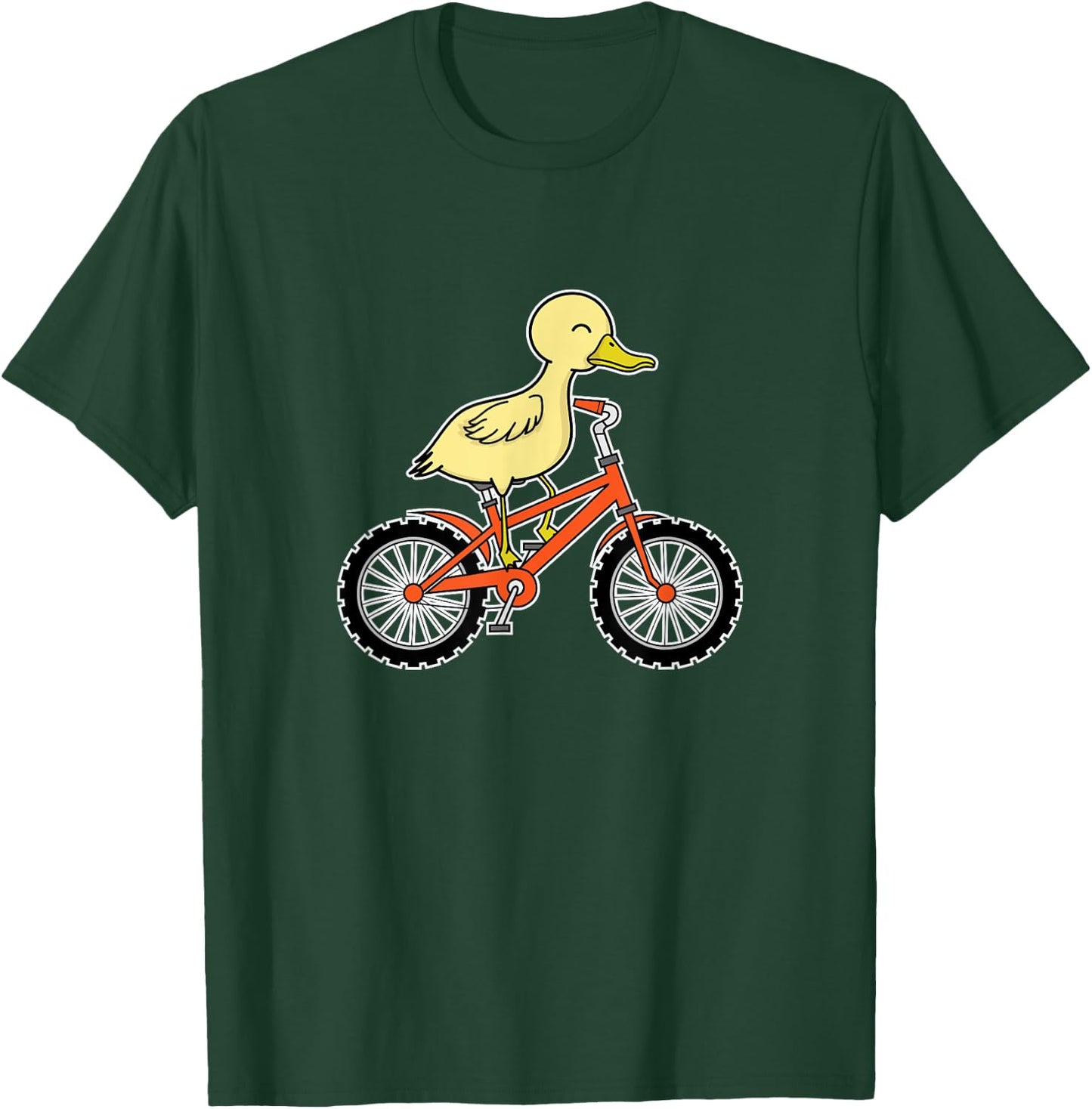 Duck with Bicycle T-Shirt - T-Shirt | Forest