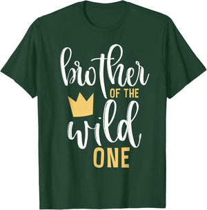 Brother of The Wild One Matching 1st Birthday First Thing T-Shirt - T-Shirt | Forest