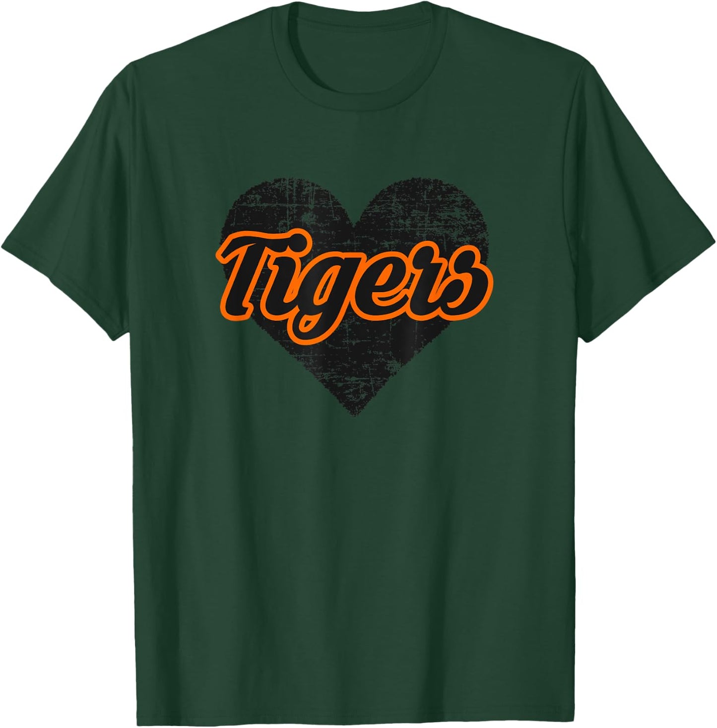 Marshfield Tigers Over Heart T-Shirt - T-Shirt | Forest