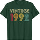 Vintage 1992 33rd Birthday Retro 33 Years Old T-Shirt - T-Shirt | Forest