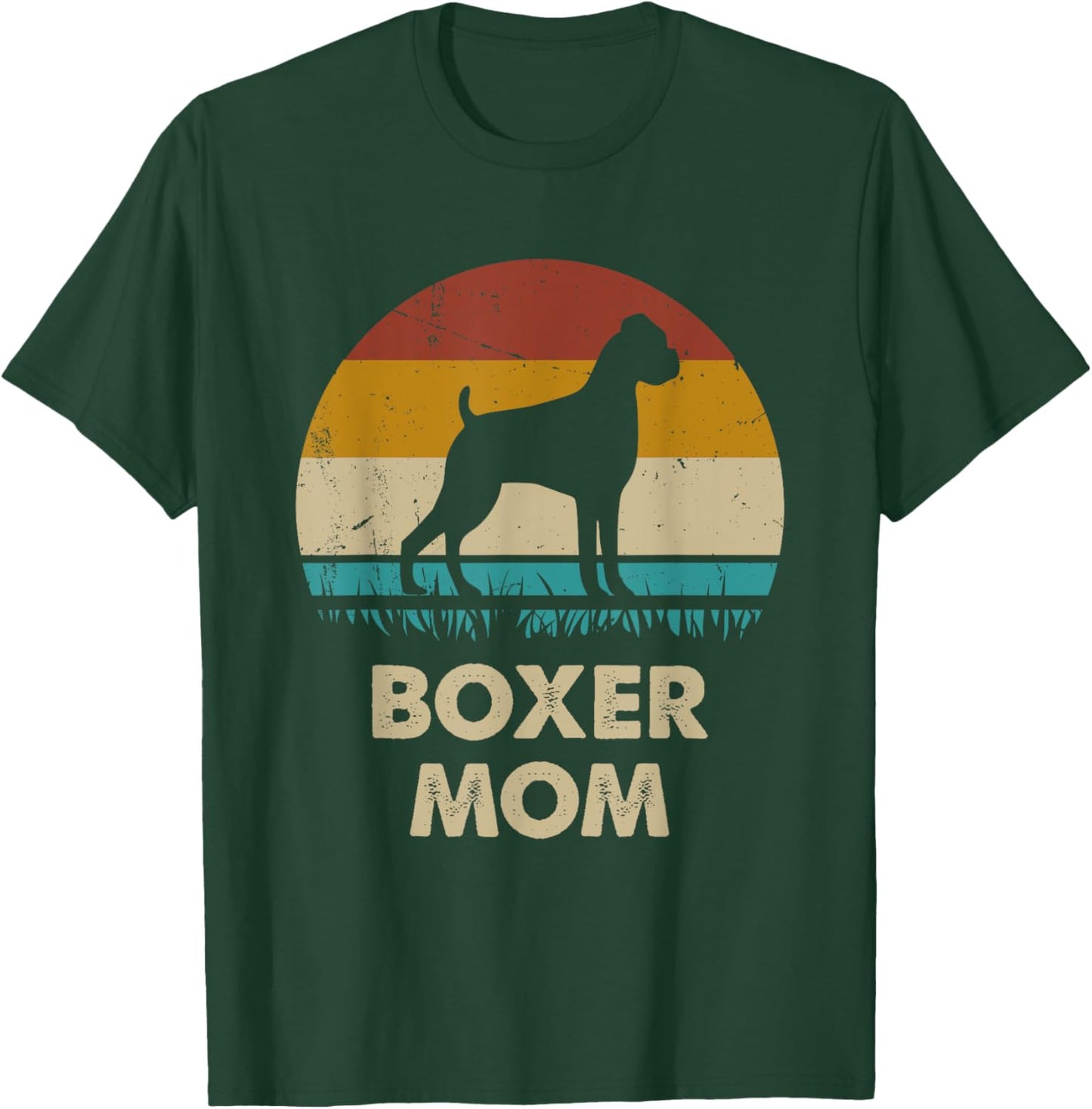 Boxer Mom Boxer Dog Lovers Gift Funny Boxer Mama T-Shirt - T-Shirt | Forest