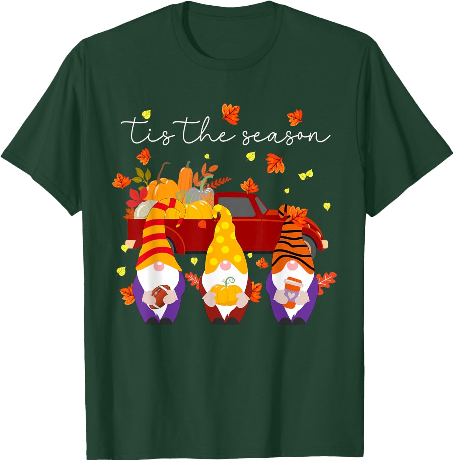 Tis The Season Fall Pumpkin Gomes Thanksgiving Football T-Shirt - T-Shirt | Forest