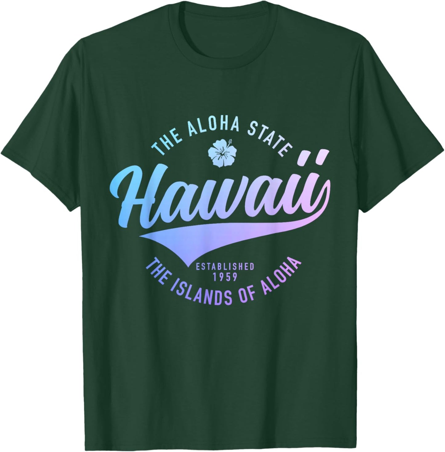 Hawaii The Aloha State Souvenir Vintage T-Shirt - T-Shirt | Forest