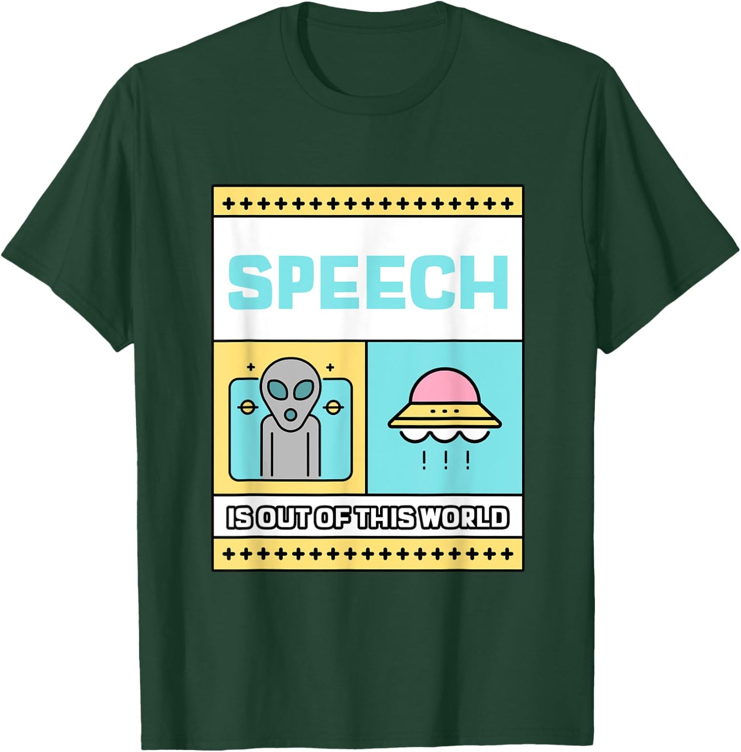 Speech therapy is out of this world UFO Alien T-Shirt - T-Shirt | Forest