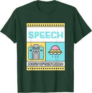 Speech therapy is out of this world UFO Alien T-Shirt - T-Shirt | Forest