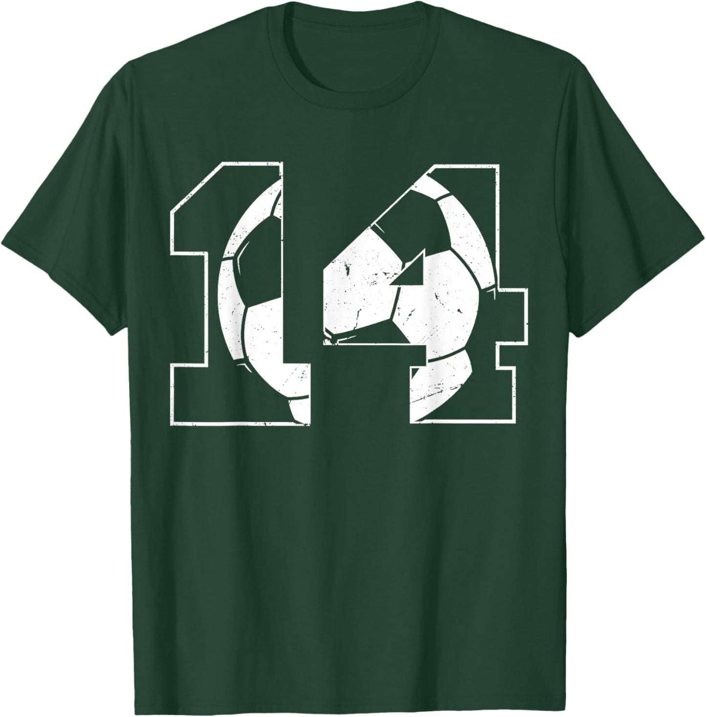 14th Birthday Boy Soccer Player Football 14 Years Old T-Shirt - T-Shirt | Forest