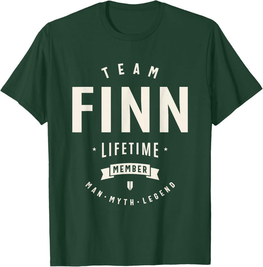 Team Finn Lifetime Member Funny Name Finn , Small T-Shirt - T-Shirt | Forest