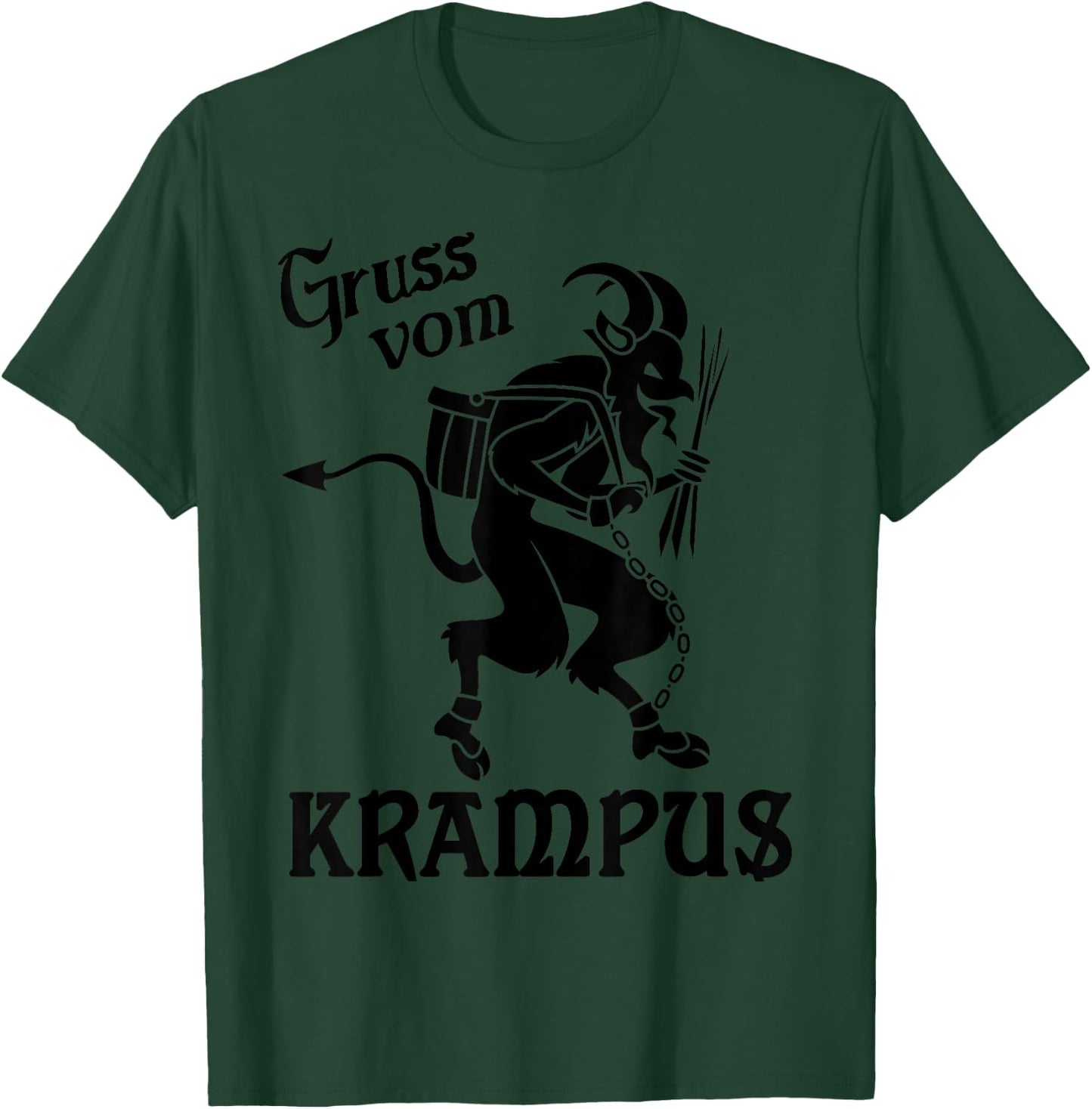 Krampus - Gruss Vom (Greetings from) Krampus, Christmas T-Shirt - T-Shirt | Forest
