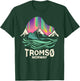 Tromso Norway Norwegian Northern Lights Snow Retro Oslo T-Shirt - T-Shirt | Forest