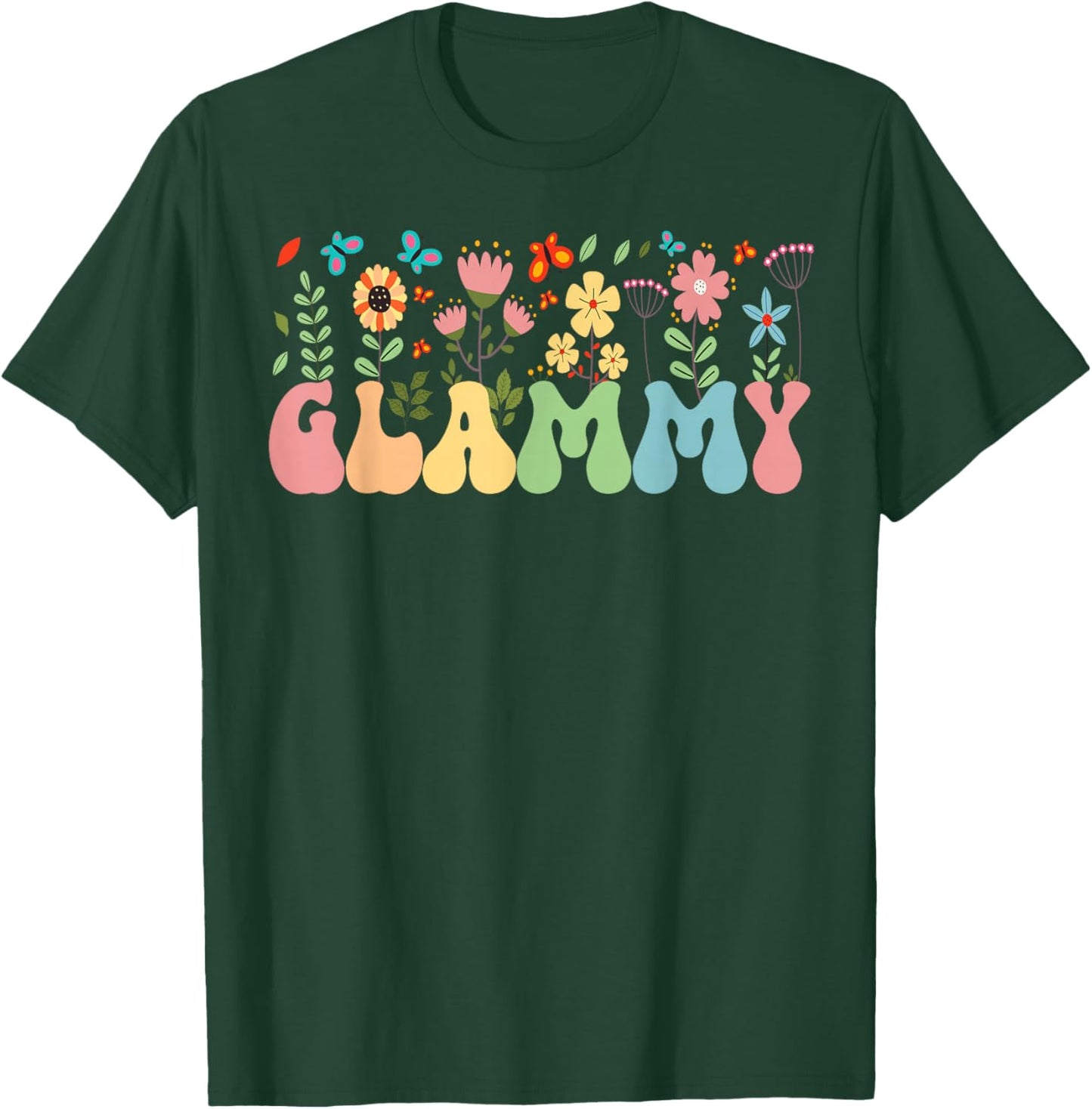 Glammy Grandma Flowers Glammy Grandmother T-Shirt - T-Shirt | Forest