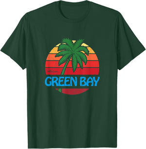 Green Bay Summer Palm Tree Beach Souvenir T-Shirt - T-Shirt | Forest