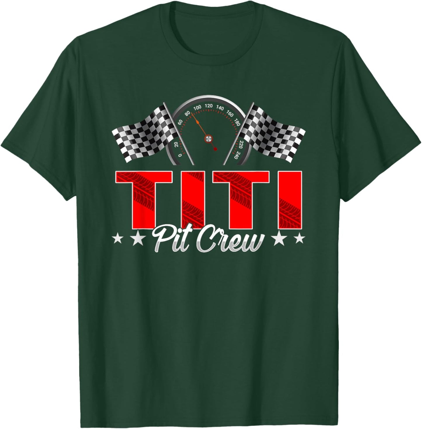 Race Car Birthday Party Racing Family Titi Pit Crew T-Shirt - T-Shirt | Forest