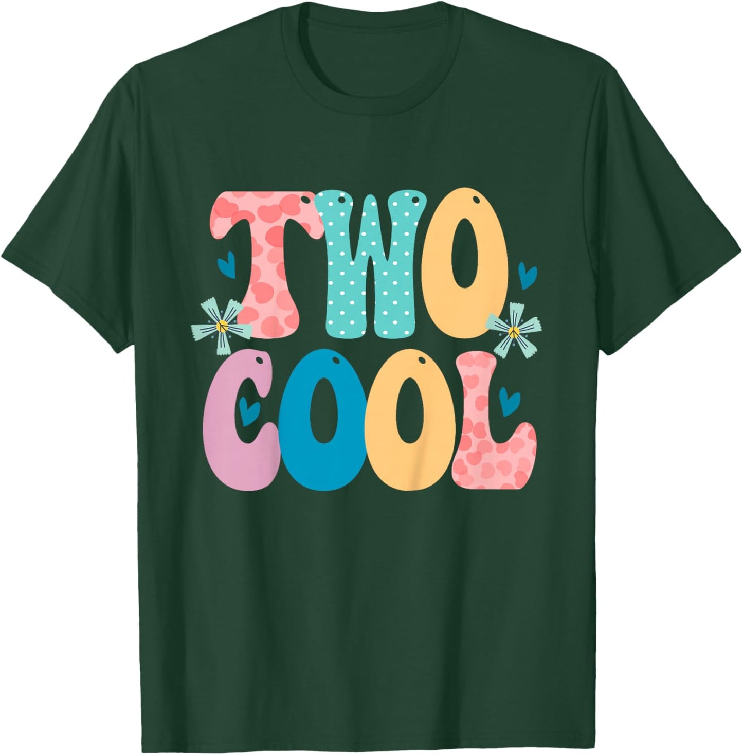 2 Year Old Girl Gifts Two Cool 2nd Birthday Second BDay T-Shirt - T-Shirt | Forest