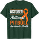 October Orange Ribbon - Pitbull Awareness Month T-Shirt - T-Shirt | Forest