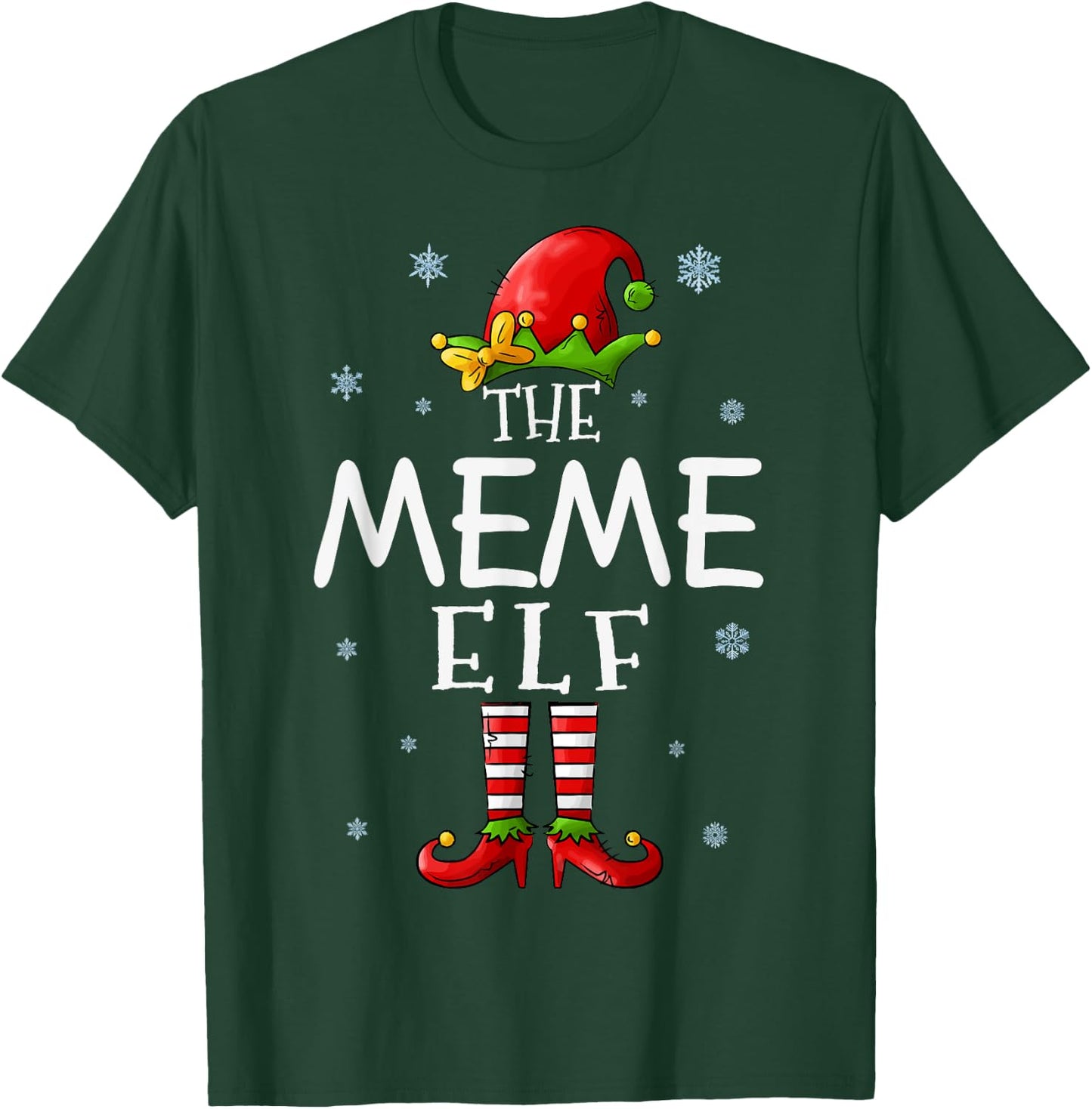 The Meme Elf Funny Grandma Xmas Groupe Matching Christmas T-Shirt - T-Shirt | Forest