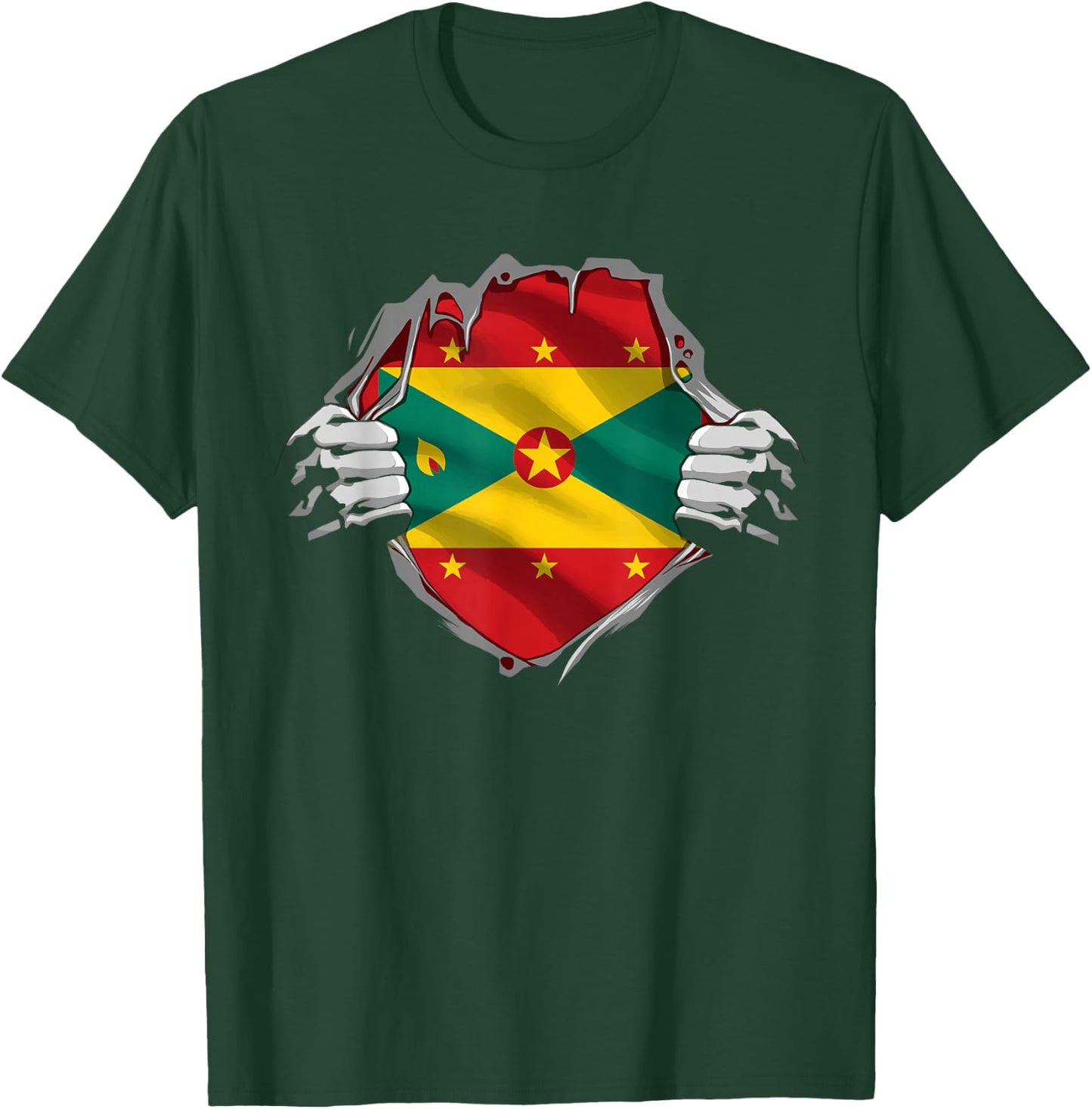 Grenada Super Grenada Flag Caribbean Grenadian Roots T-Shirt - T-Shirt | Forest