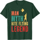 Man Myth Kite Flying Legend Kite Climbing Stunt Kite -Adults Black Short Sleeve Small T-Shirt - T-Shirt | Forest
