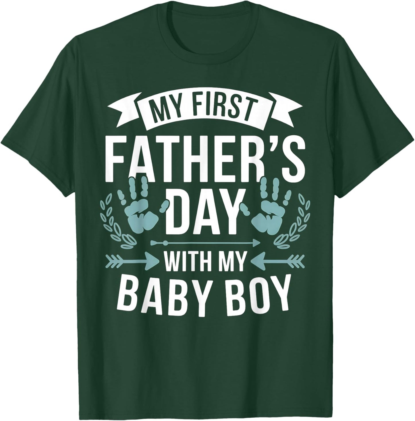 Dad My First Father's Day Baby Boy T-Shirt - T-Shirt | Forest