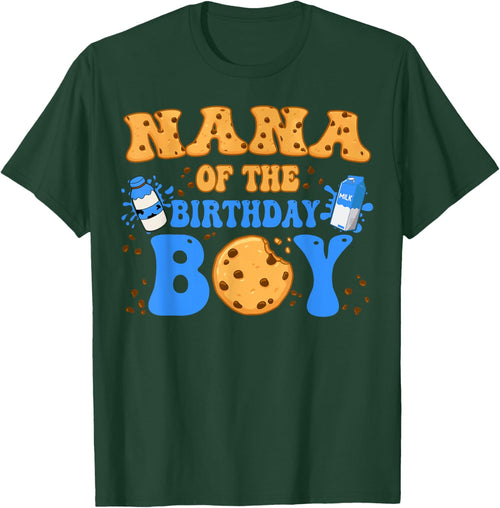Nana Of The Birthday Boy Milk and Cookies Lover