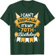 70 Year Old I Can't Keep Calm It's My 70th Birthday T-Shirt - T-Shirt | Forest