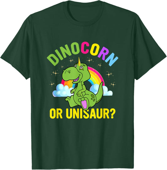 Dinocorn Or Unisaur Funny Dinosaur Saying T Rex Dino Unicorn T-Shirt - T-Shirt | Forest