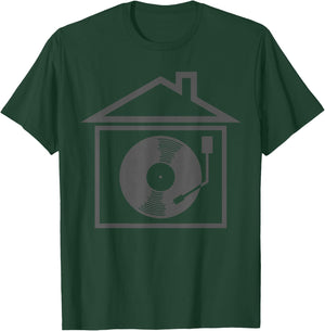 House Music Retro Old School Vinyl Record DJ T-Shirt - T-Shirt | Forest
