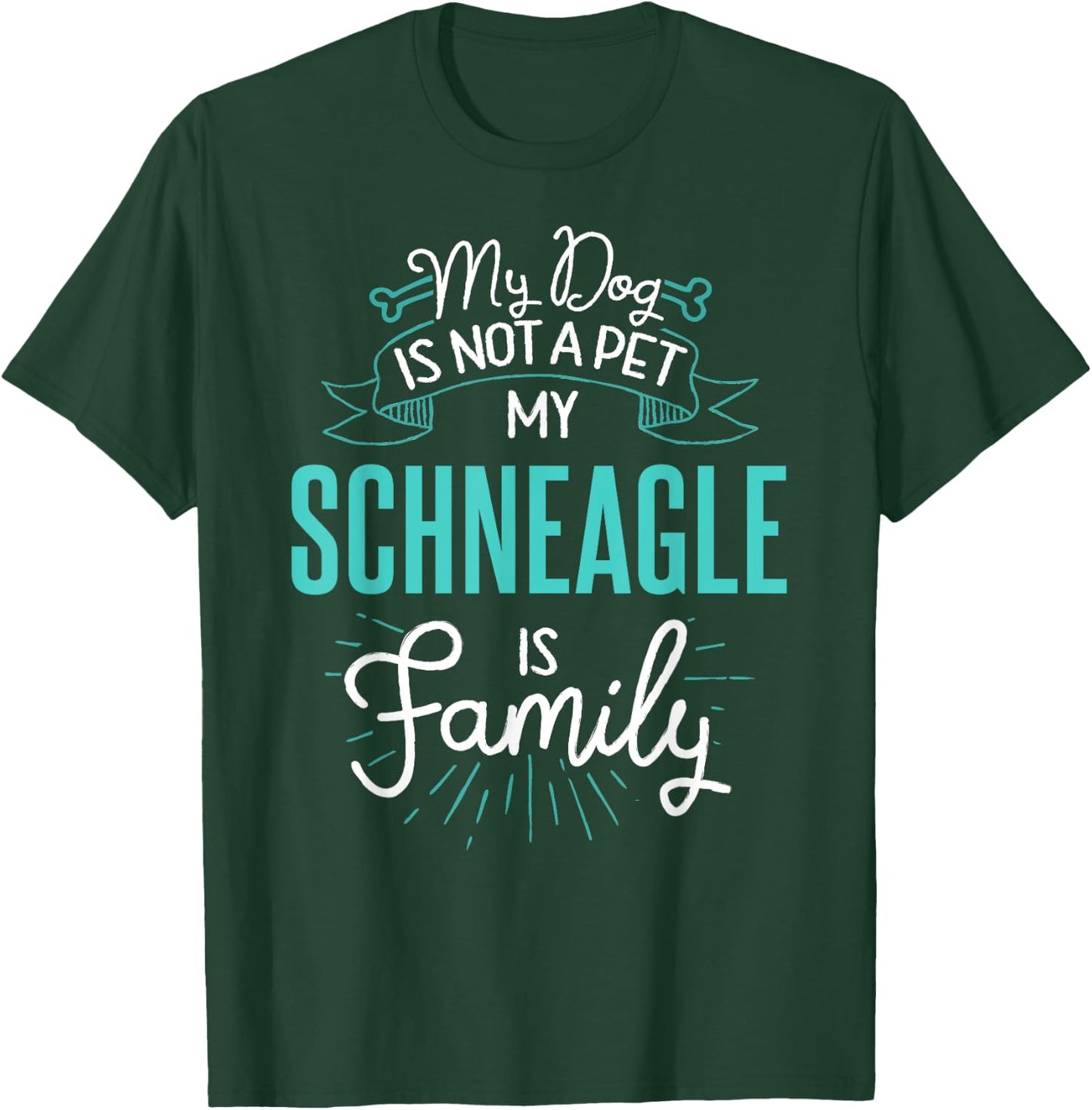 Cute Schneagle Shirt Family Dog Gift Men T-Shirt - T-Shirt | Forest