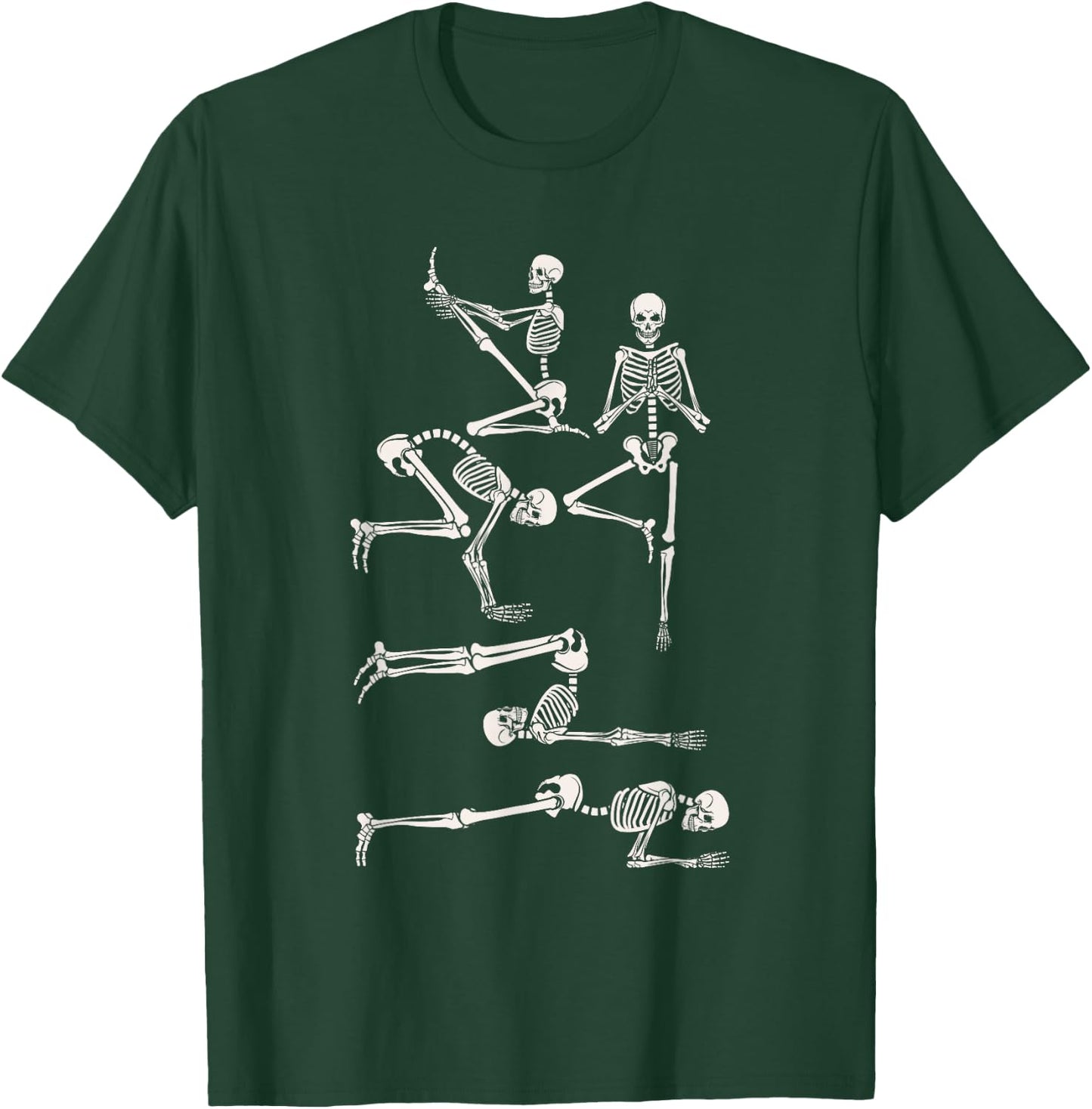 Skeleton Yoga Funny Halloween Costume Namaste Meditation T-Shirt - T-Shirt | Forest