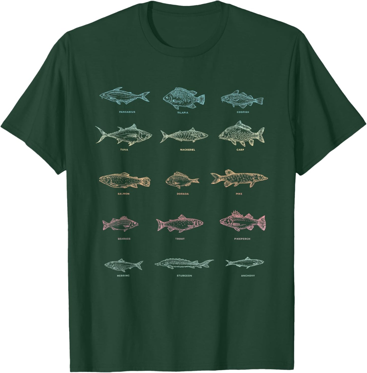 Fishing Men Boys Gift Fish Fishermen Hobby Lake Fishing T-Shirt - T-Shirt | Forest
