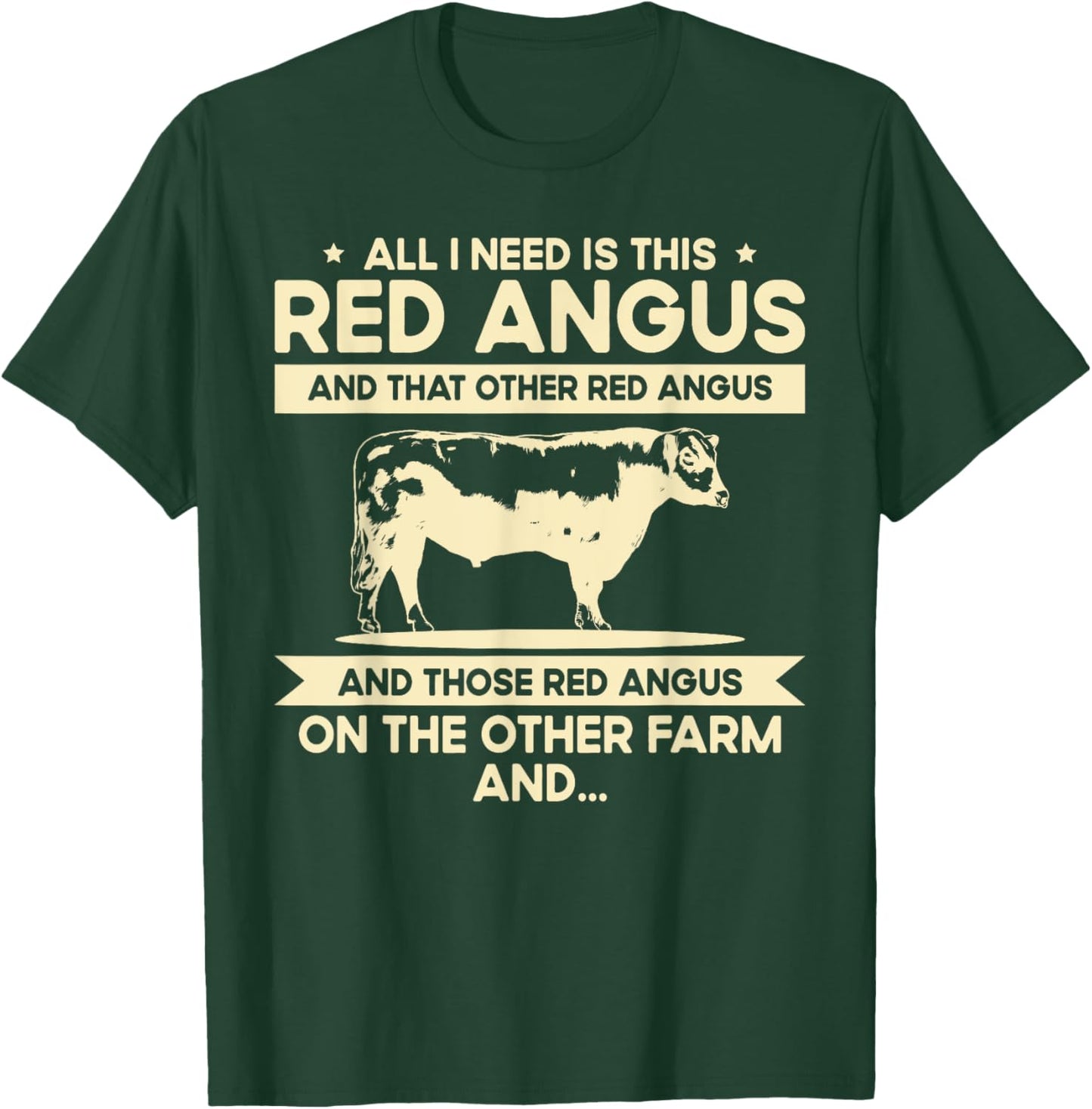 I Need This Cow Breeder - Cattle Farmer Red Angus T-Shirt - T-Shirt | Forest