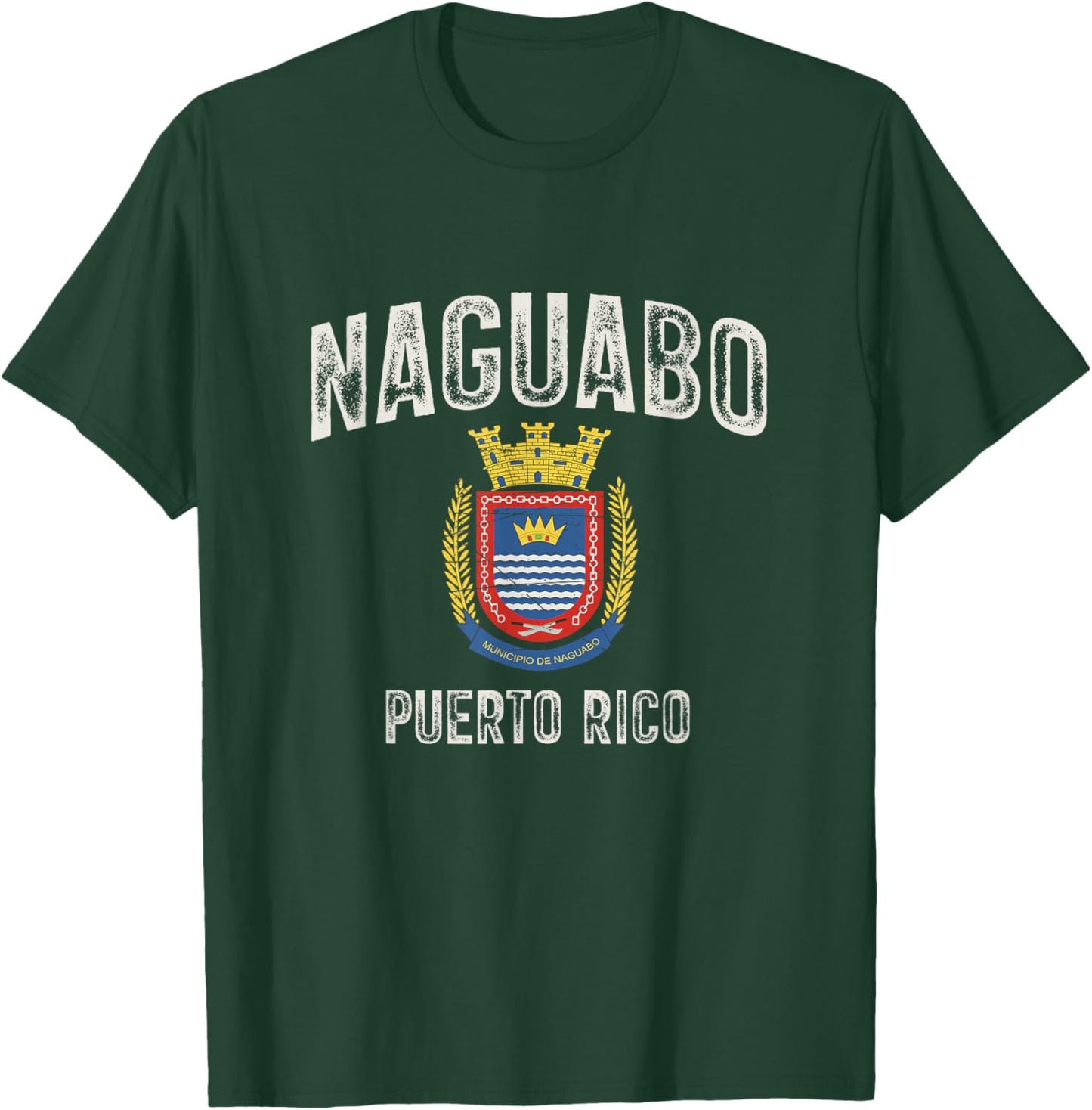 Naguabo City in Puerto Rico, Naguabo Armorial T-Shirt - T-Shirt | Forest