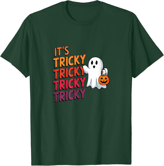 It’s Tricky Tricky Halloween Fun Ghost T-Shirt - T-Shirt | Forest