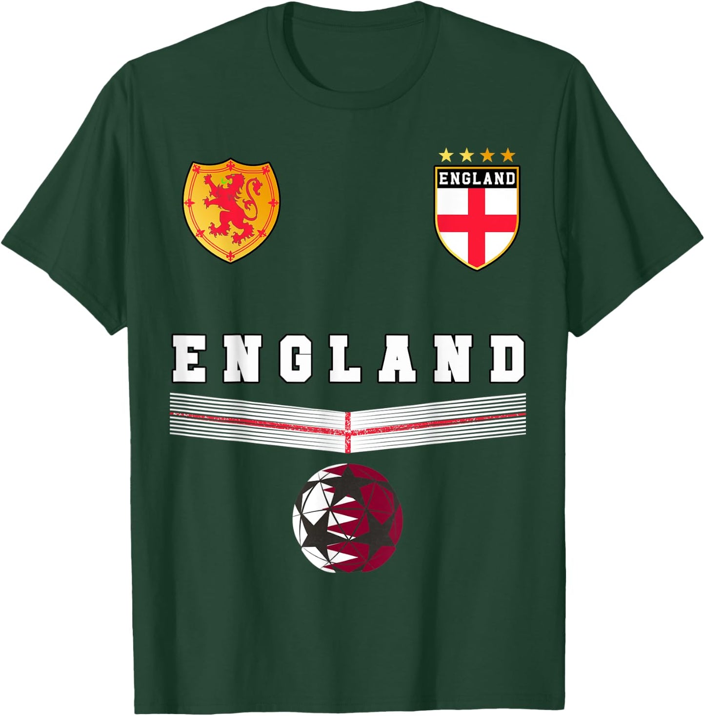 England Soccer Fans Jersey English Flag Football Lovers T-Shirt - T-Shirt | Forest