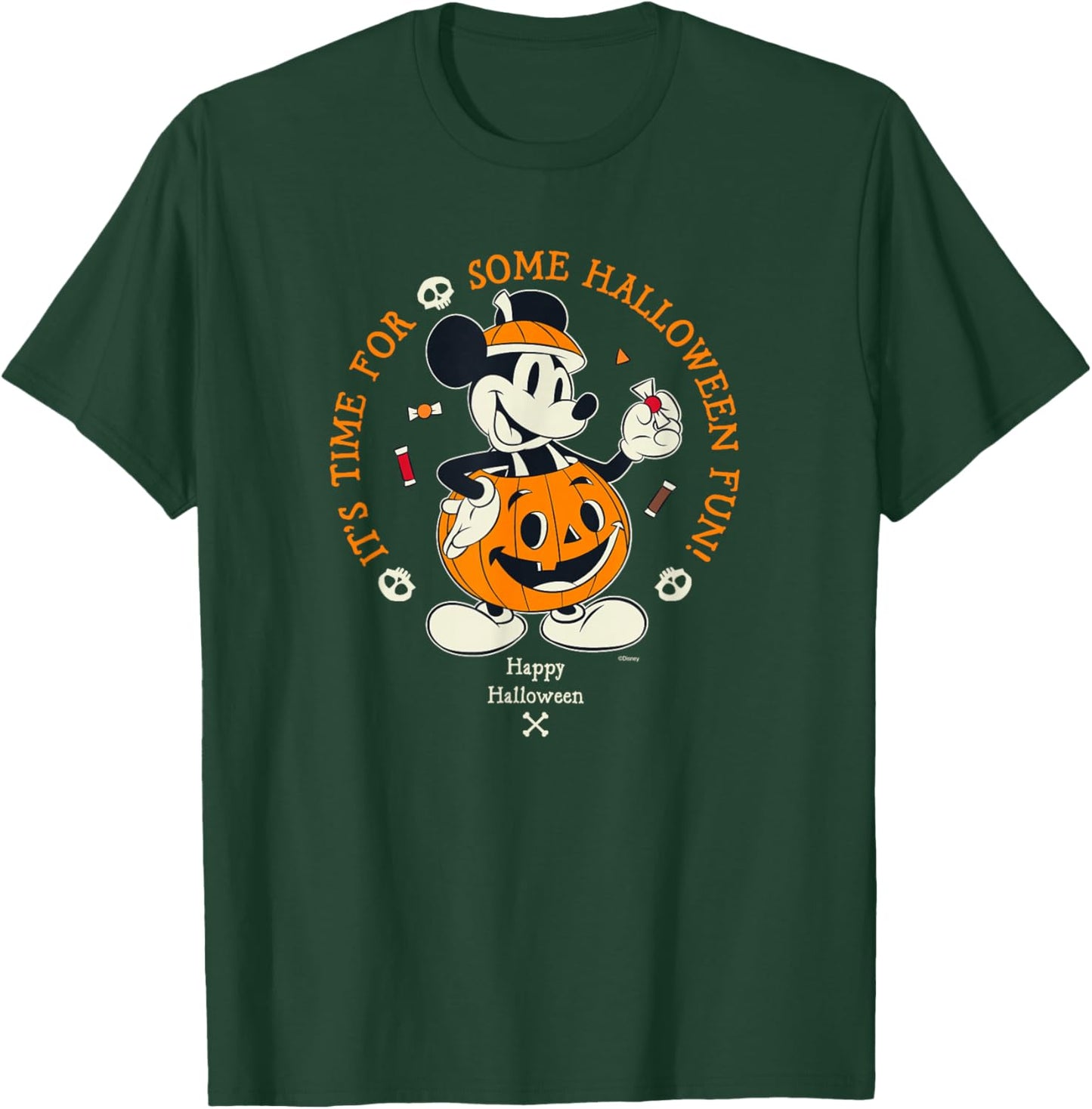Disney Mickey Mouse Time for Halloween Fun Pumpkin Costume T-Shirt - T-Shirt | Forest