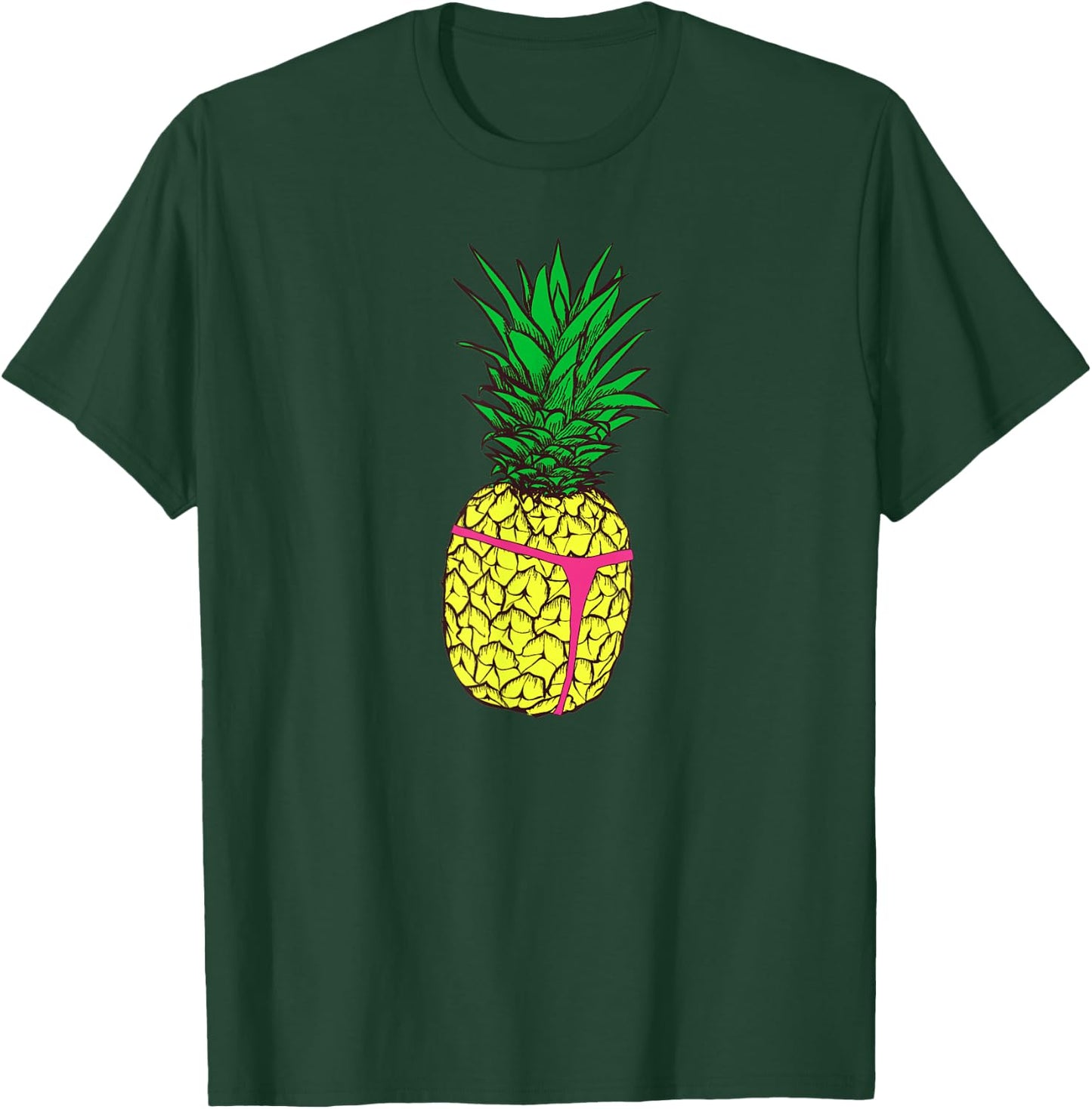 Pineapple Slut Thong | Slutty Shirt T-Shirt - T-Shirt | Forest