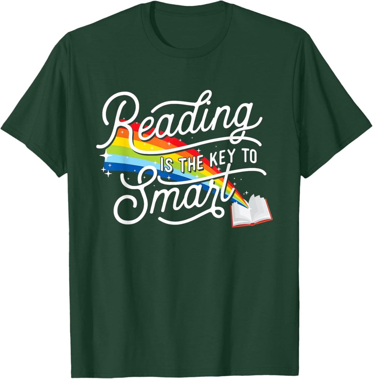 Reading Is The Key To Smart - Book Lover Bookworm Reader T-Shirt - T-Shirt | Forest
