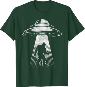 Yeti UFO Bigfoot Alien Abduction Cryptid Sasquatch Bigfoot T-Shirt - T-Shirt | Forest