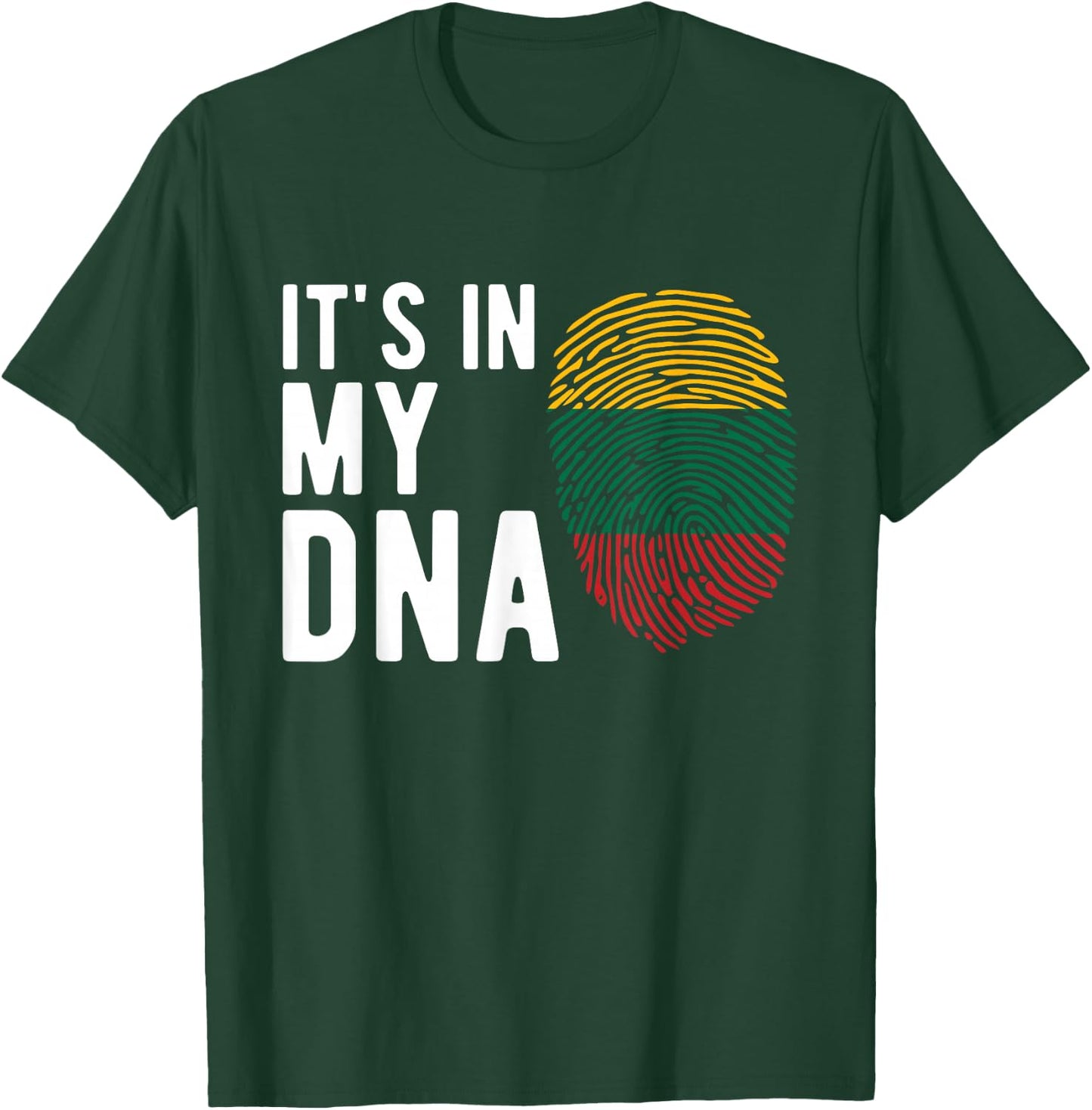 It's in My DNA Lithuania Flag Lithuanian Gift T-Shirt - T-Shirt | Forest