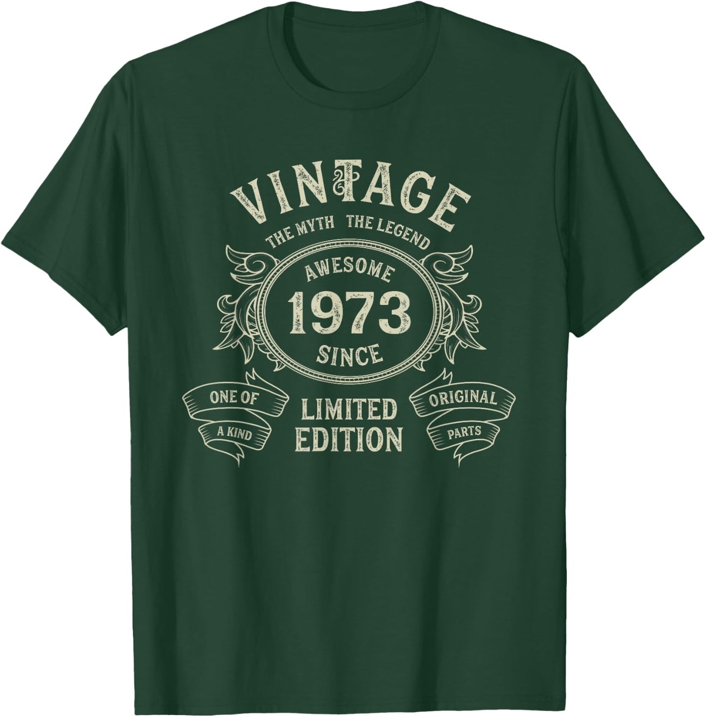 Vintage Born 1973 Limited Edition 52nd Birthday 52 years old T-Shirt - T-Shirt | Forest