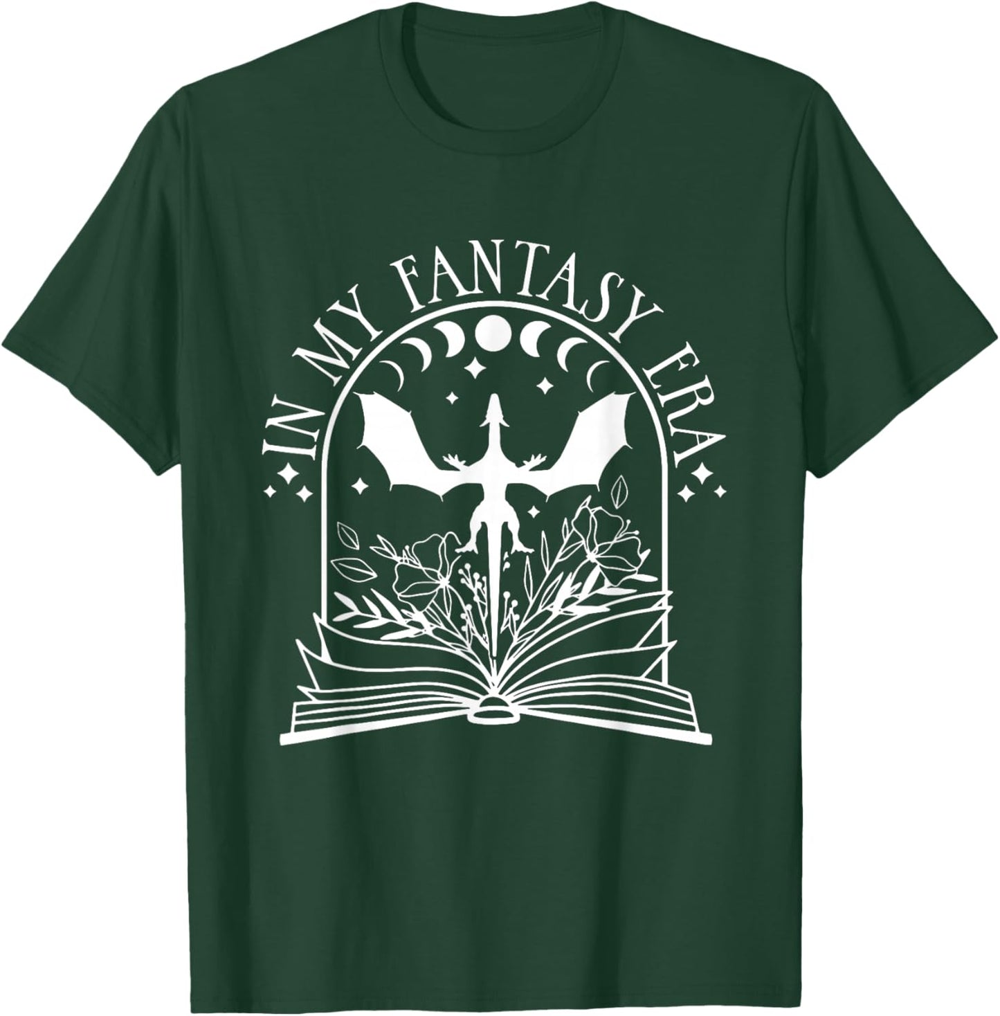 In my Fantasy era, Fantasy book, Book Reader, book, Fantasy T-Shirt - T-Shirt | Forest