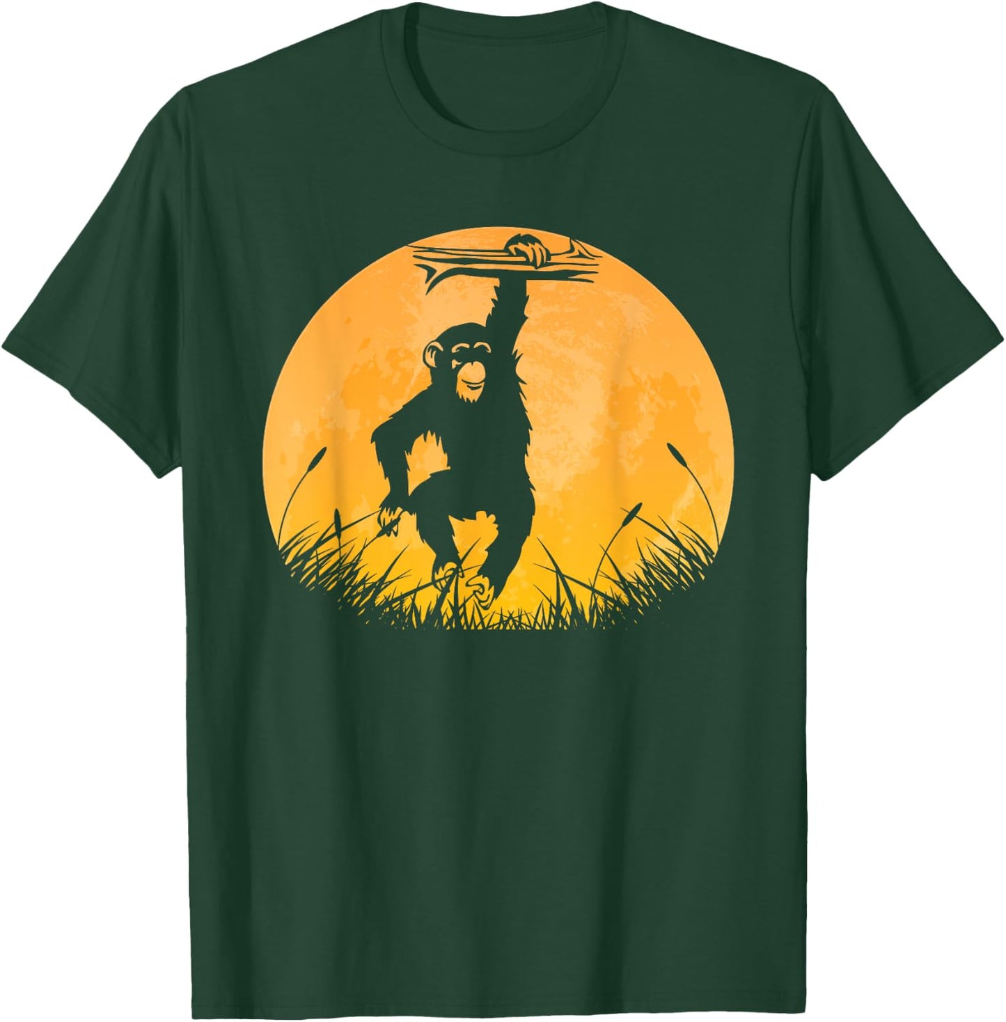 Chimpanzee Easy Halloween Outfit Monkey Moon Costume Gift T-Shirt - T-Shirt | Forest