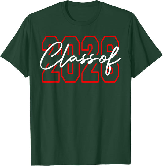 Retro Senior 2026 Class of 2026 Matching Graduation Party T-Shirt - T-Shirt | Forest