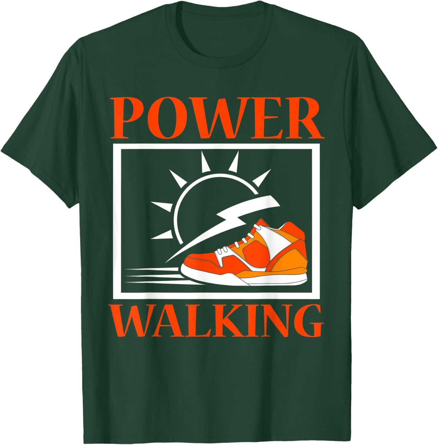 Power Walking Walker Cardio Fitness Exercise Walk T-Shirt - T-Shirt | Forest