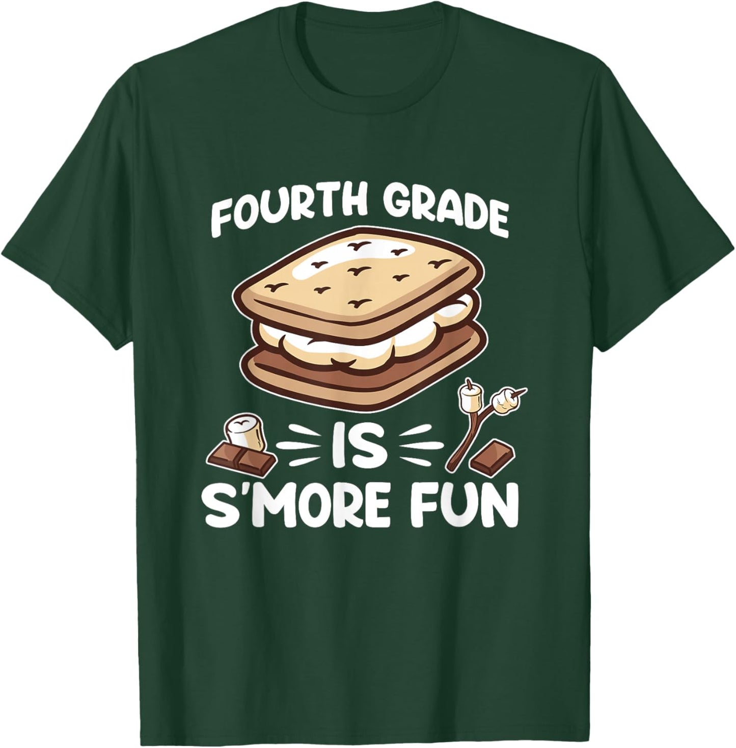 Fourth Grade Is S'more Fun Back To School Teacher Kids T-Shirt - T-Shirt | Forest
