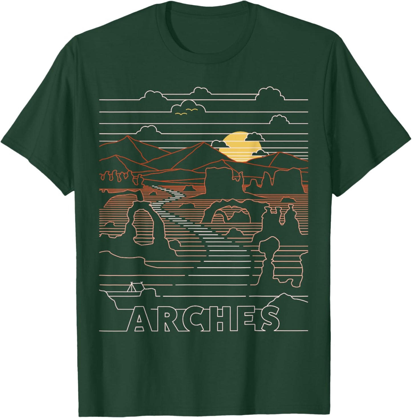 Vintage Retro Arches National Park - Delicate Arch Moab Utah T-Shirt - T-Shirt | Forest