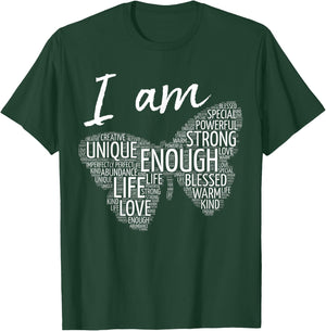 I Am Unique Strong Law of Attraction Positive Affirmation T-Shirt - T-Shirt | Forest