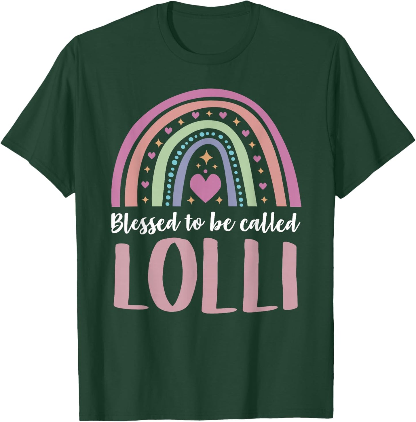 Lolli Shirt for Grandma Women Mothers Day Blessed Lolli T-Shirt - T-Shirt | Forest