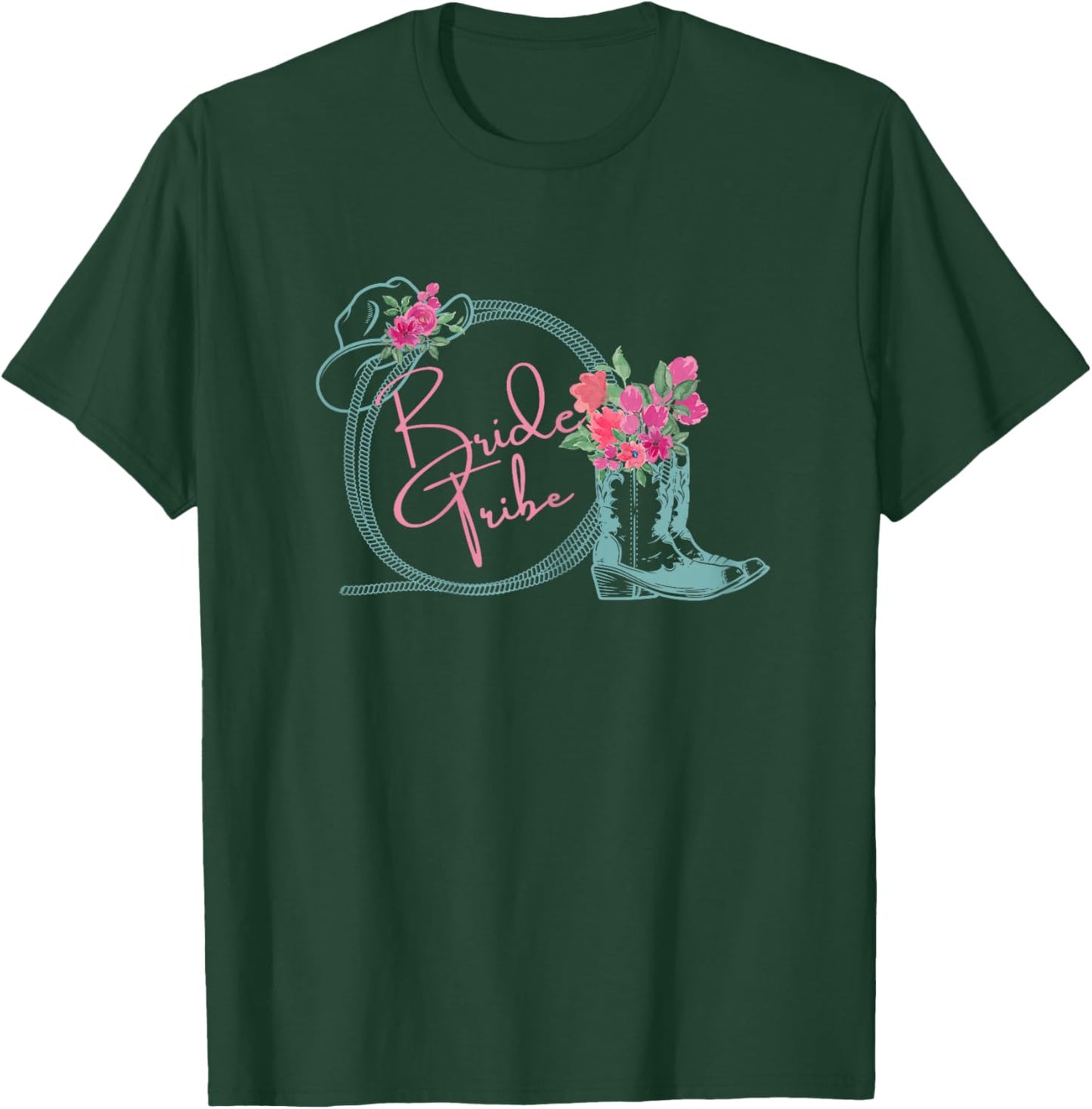Bride Tribe Bachelorette Nashville Country Coastal Theme T-Shirt - T-Shirt | Forest