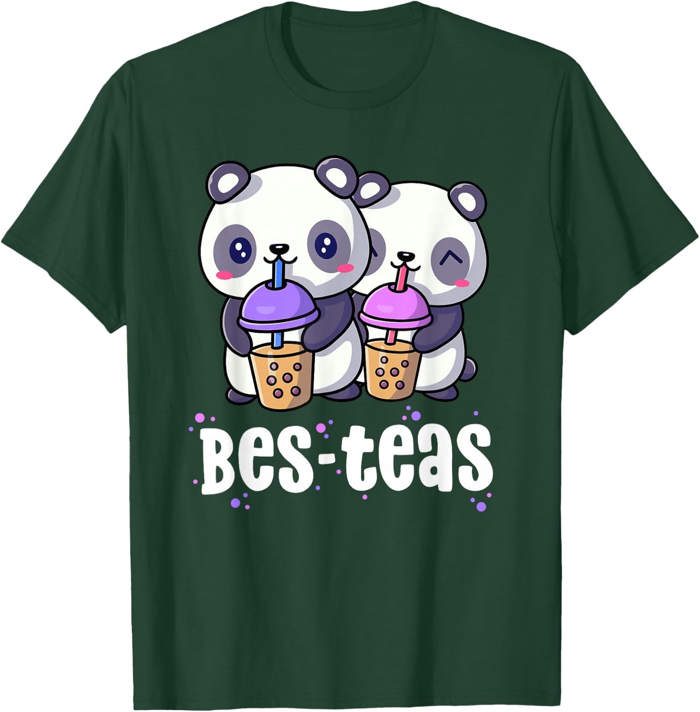 Boba Shirt Women Girls Bes Teas Kawaii Panda Bubble Tea T-Shirt - T-Shirt | Forest